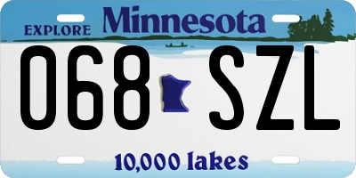 MN license plate 068SZL