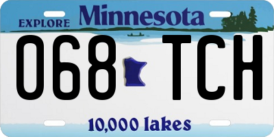 MN license plate 068TCH
