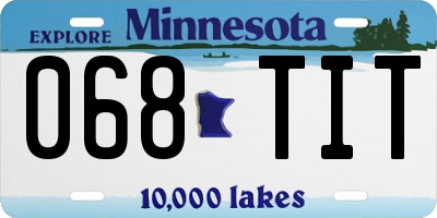 MN license plate 068TIT