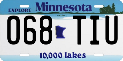 MN license plate 068TIU
