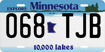 MN license plate 068TJB