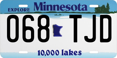 MN license plate 068TJD
