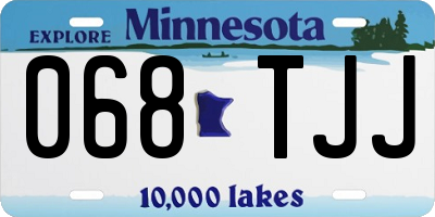 MN license plate 068TJJ