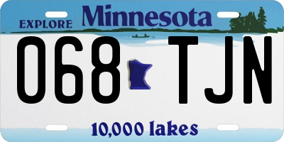 MN license plate 068TJN
