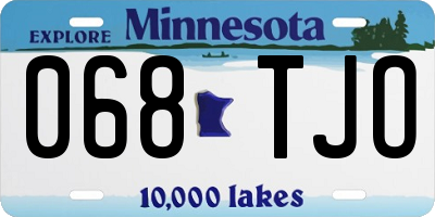 MN license plate 068TJO