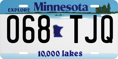 MN license plate 068TJQ