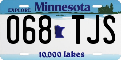 MN license plate 068TJS