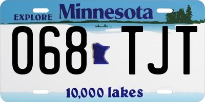 MN license plate 068TJT
