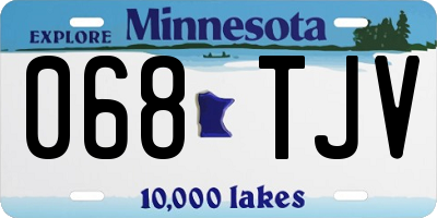 MN license plate 068TJV