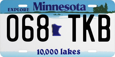 MN license plate 068TKB