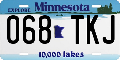 MN license plate 068TKJ