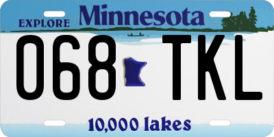 MN license plate 068TKL