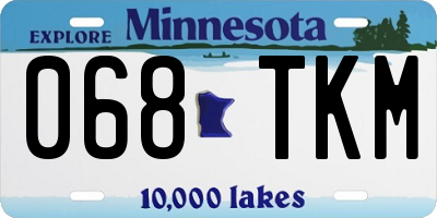 MN license plate 068TKM