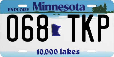 MN license plate 068TKP