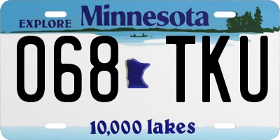 MN license plate 068TKU
