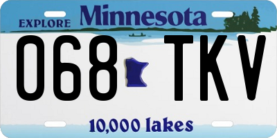 MN license plate 068TKV