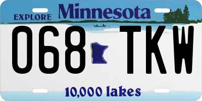 MN license plate 068TKW