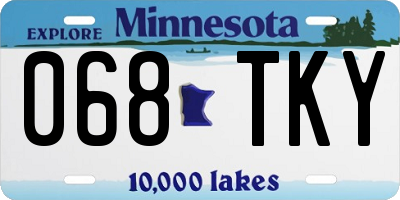 MN license plate 068TKY