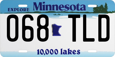 MN license plate 068TLD