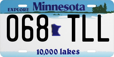MN license plate 068TLL
