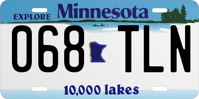 MN license plate 068TLN