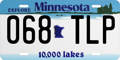 MN license plate 068TLP