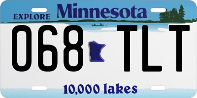 MN license plate 068TLT