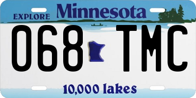 MN license plate 068TMC