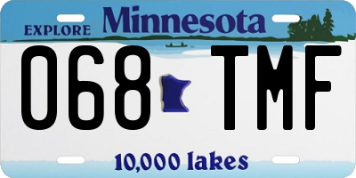 MN license plate 068TMF