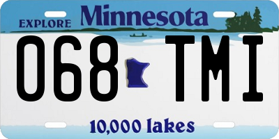 MN license plate 068TMI