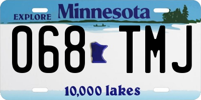 MN license plate 068TMJ