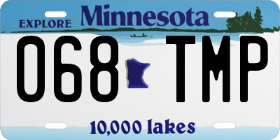 MN license plate 068TMP