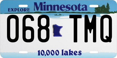 MN license plate 068TMQ