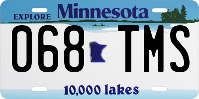 MN license plate 068TMS