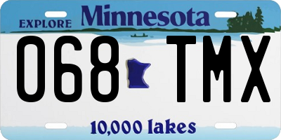 MN license plate 068TMX