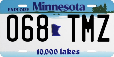 MN license plate 068TMZ