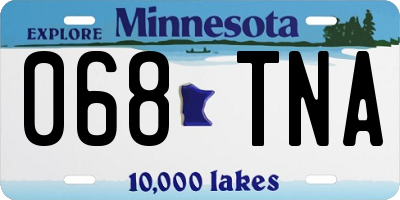 MN license plate 068TNA