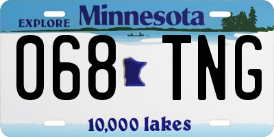 MN license plate 068TNG