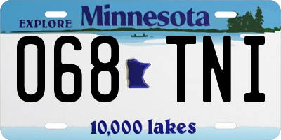 MN license plate 068TNI