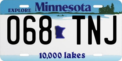 MN license plate 068TNJ