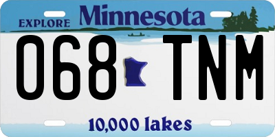 MN license plate 068TNM