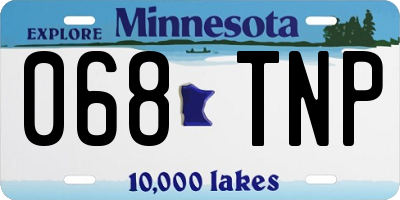 MN license plate 068TNP