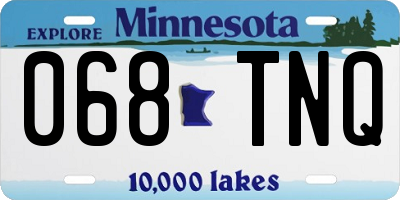 MN license plate 068TNQ