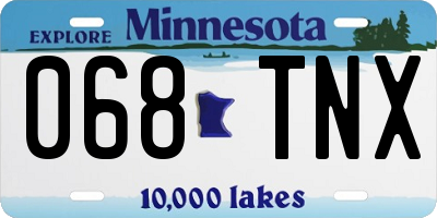 MN license plate 068TNX