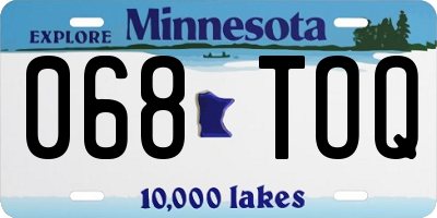 MN license plate 068TOQ