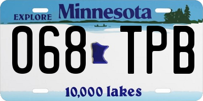 MN license plate 068TPB