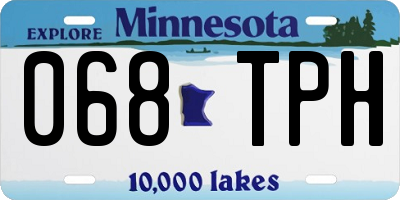 MN license plate 068TPH