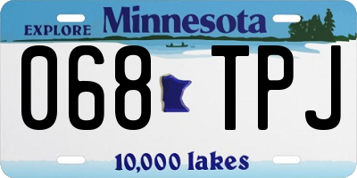 MN license plate 068TPJ