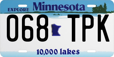 MN license plate 068TPK