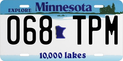 MN license plate 068TPM